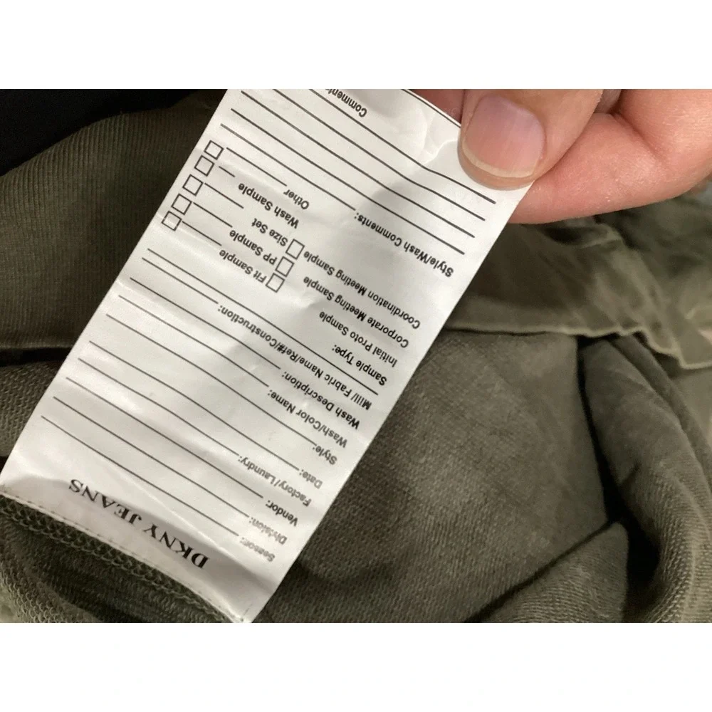 DKNY JEANS MENS  Dusty  Olive 100% Cotton Knit Sweater Medium